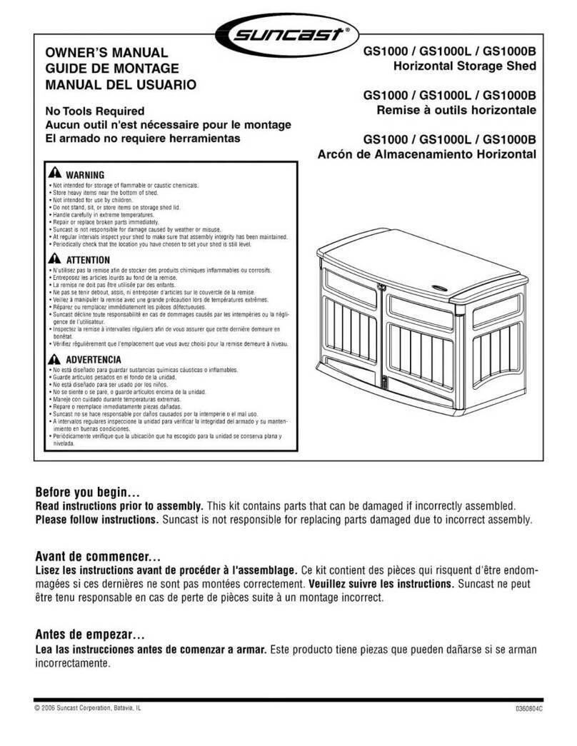 Suncast GS1000 User manual