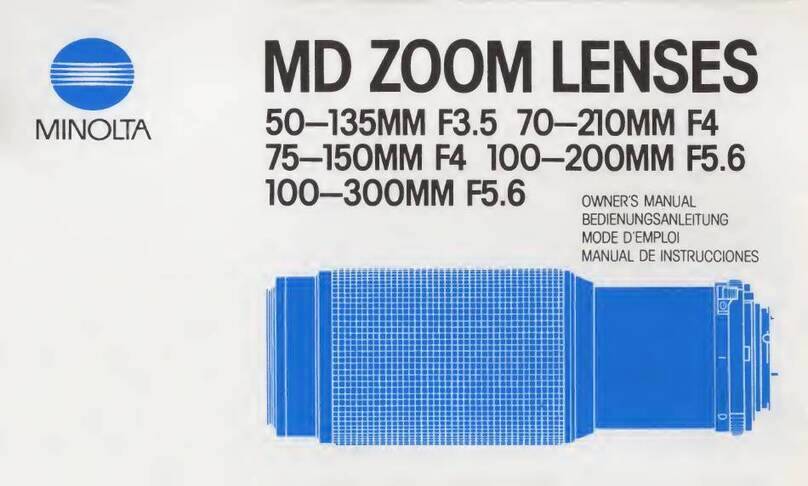 Minolta 50-135MM F3.5 MD ZOOM owner's manual Minolta 50-135MM F3.5 MD ZOOM owner's manual