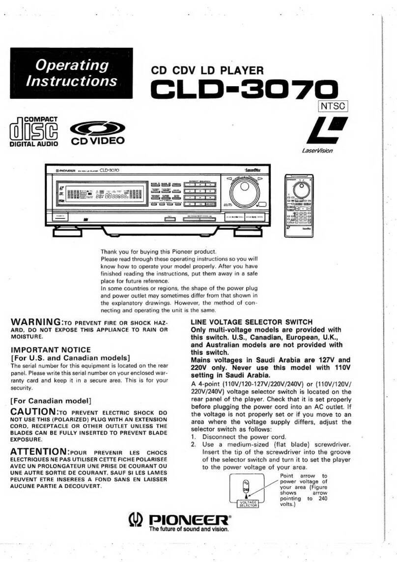 Pioneer CLD-3070 User manual