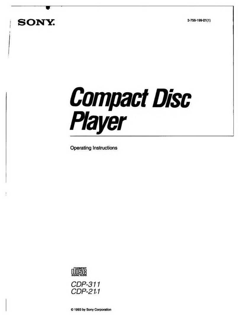 Sony CDP-311 - Compact Disc Player User manual