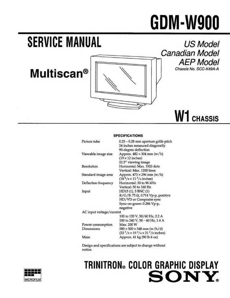 Sony Trinitron GDM-W900 User manual