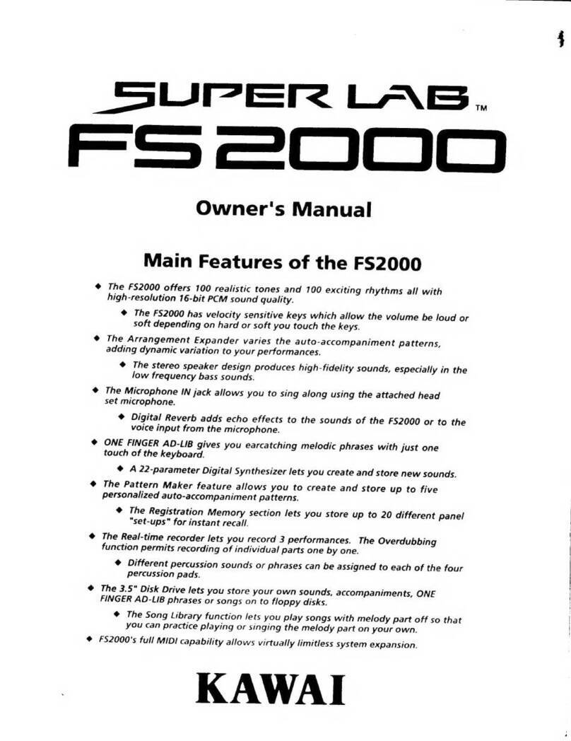 Kawai SUPER LAB FS2000 User manual