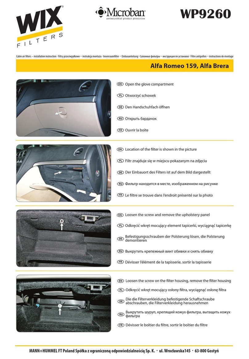 WIX Microban WP9260 User manual
