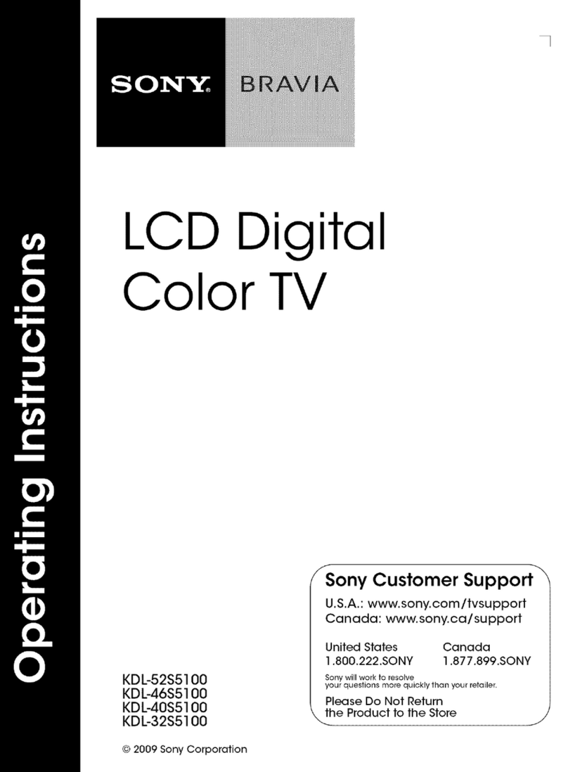 Sony BRAVIA KDL-52S5100 User manual