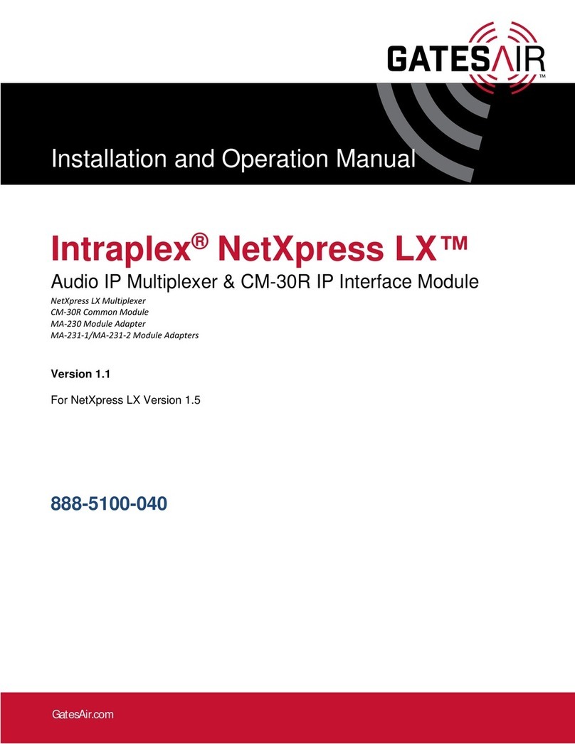 GatesAir Intraplex NetXpress LX Installation and operation manual