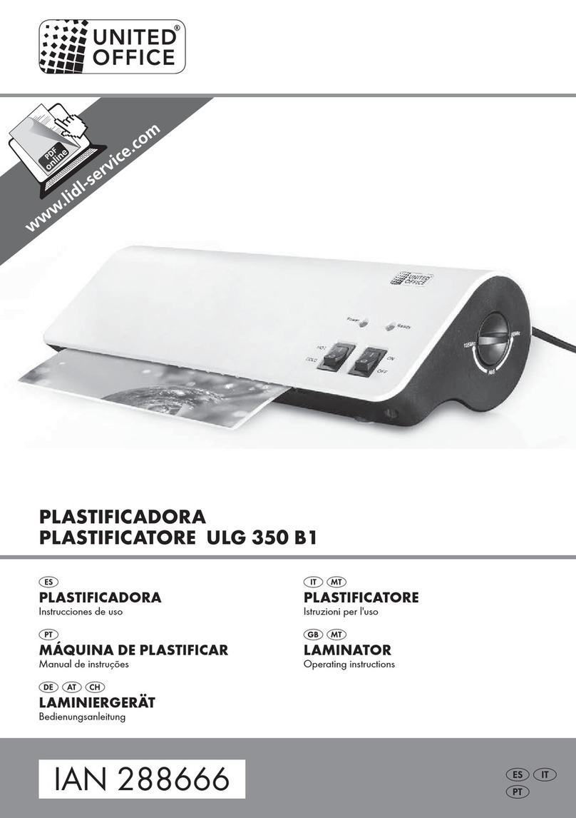 UNITED OFFICE ULG 350 B1 operating instructions