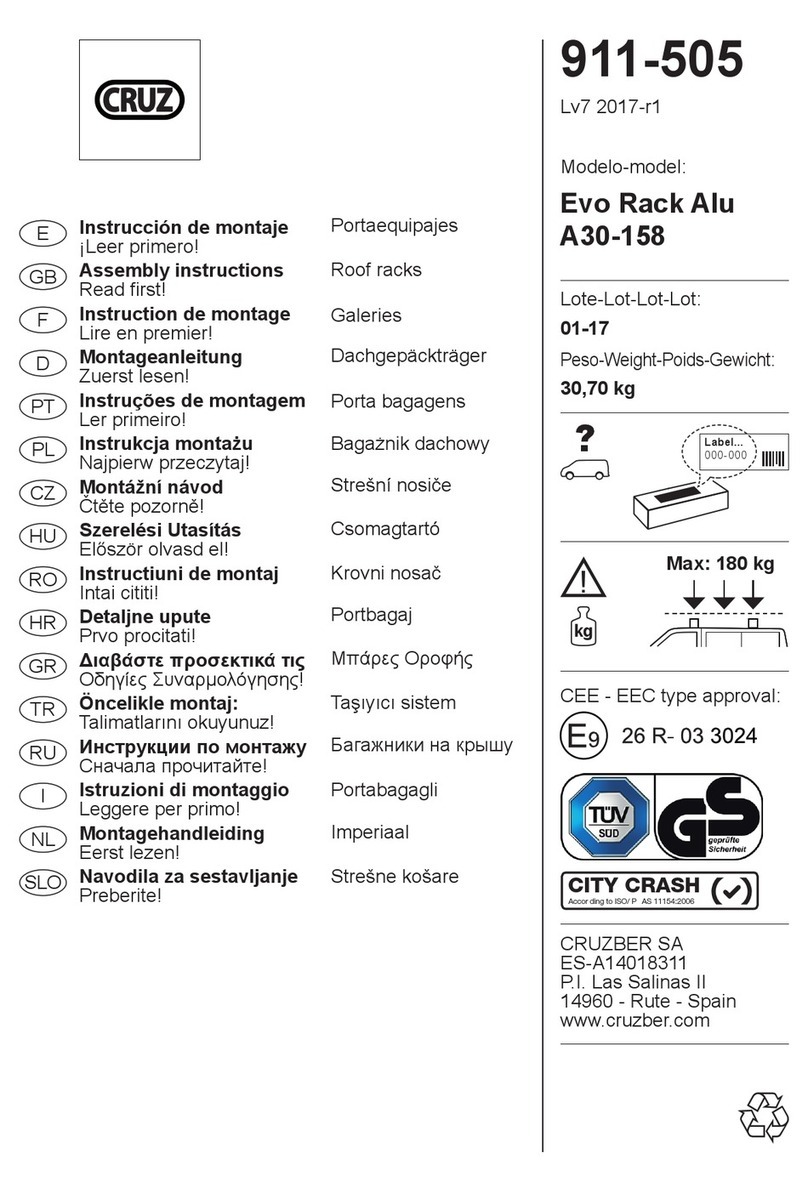 Cruz Evo Rack Alu A30-158 User manual