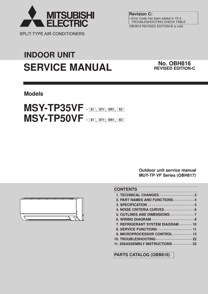 Mitsubishi Electric MSY-TP35VF-E1 User manual