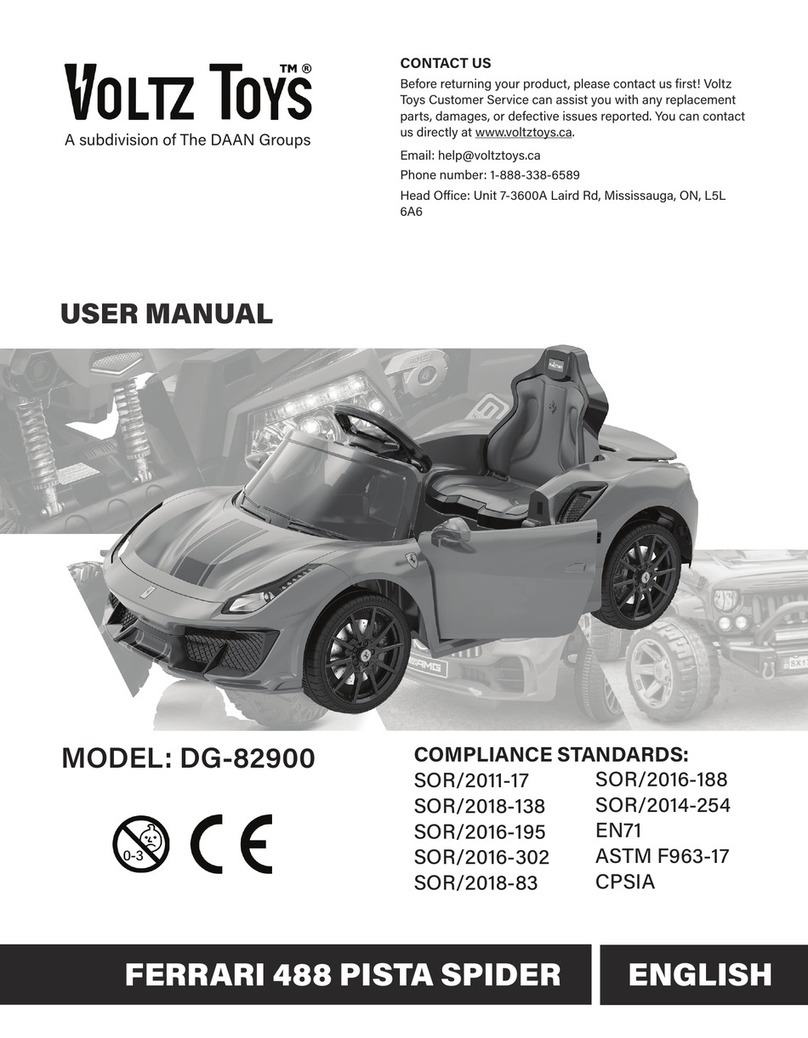 DAAN Groups Voltz Toys FERRARI 488 PISTA SPIDER DG-82900 user manual