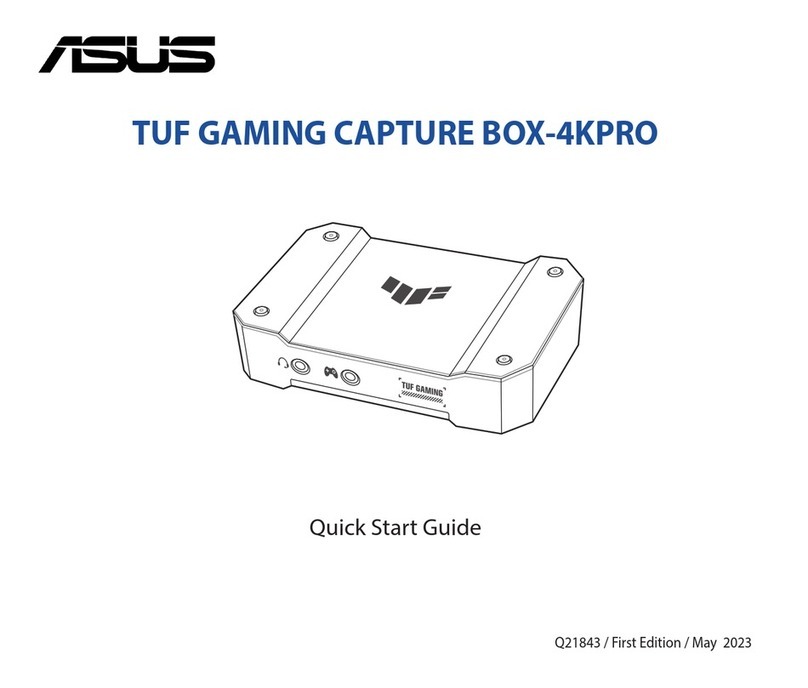 Asus TUF GAMING CAPTURE BOX-4KPRO quick start guide