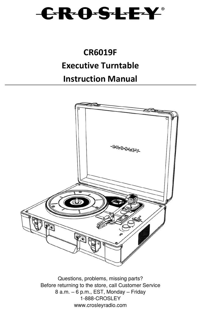 Crosley CR6019F User manual Crosley CR6019F User manual