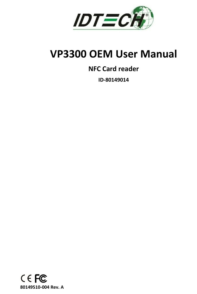 IDTECH VP3300 OEM User manual