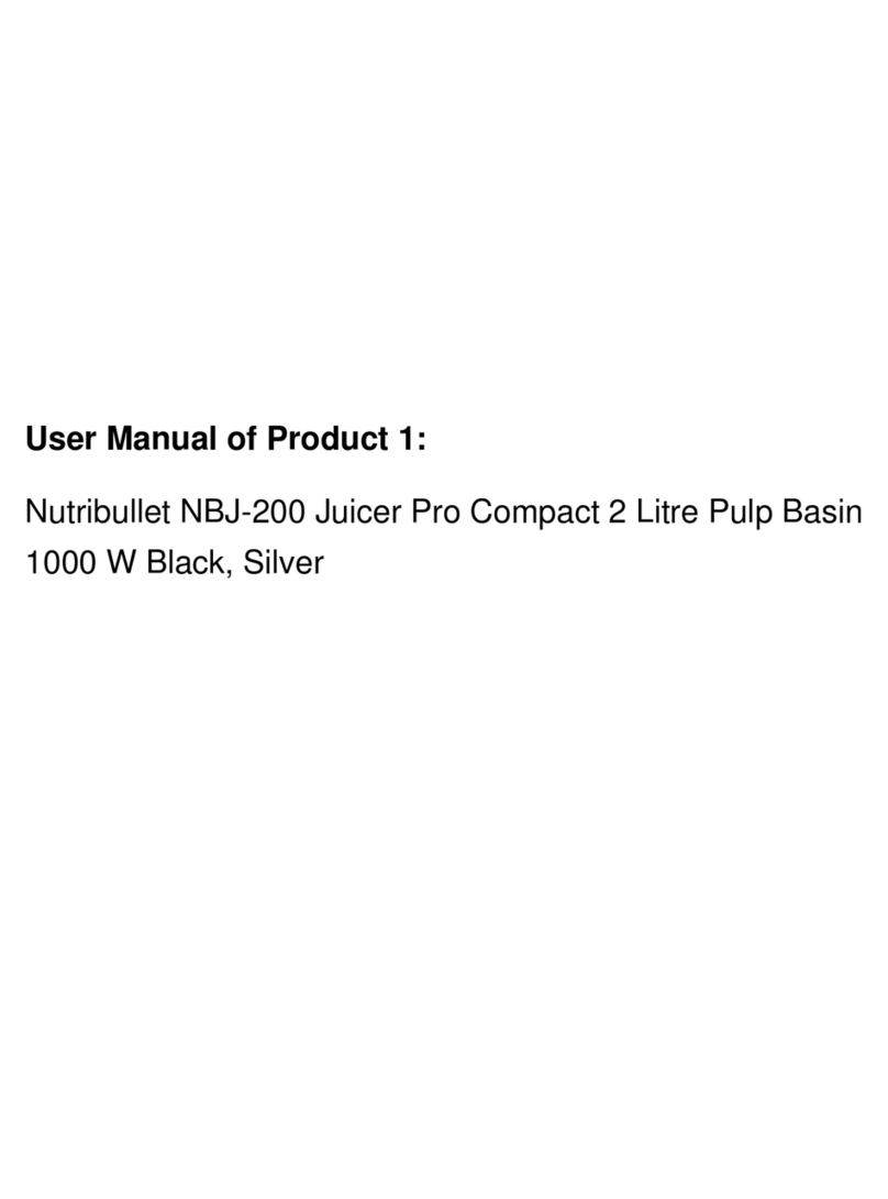 NUTRIBULLET JUICER PRO NBJ-200 User manual