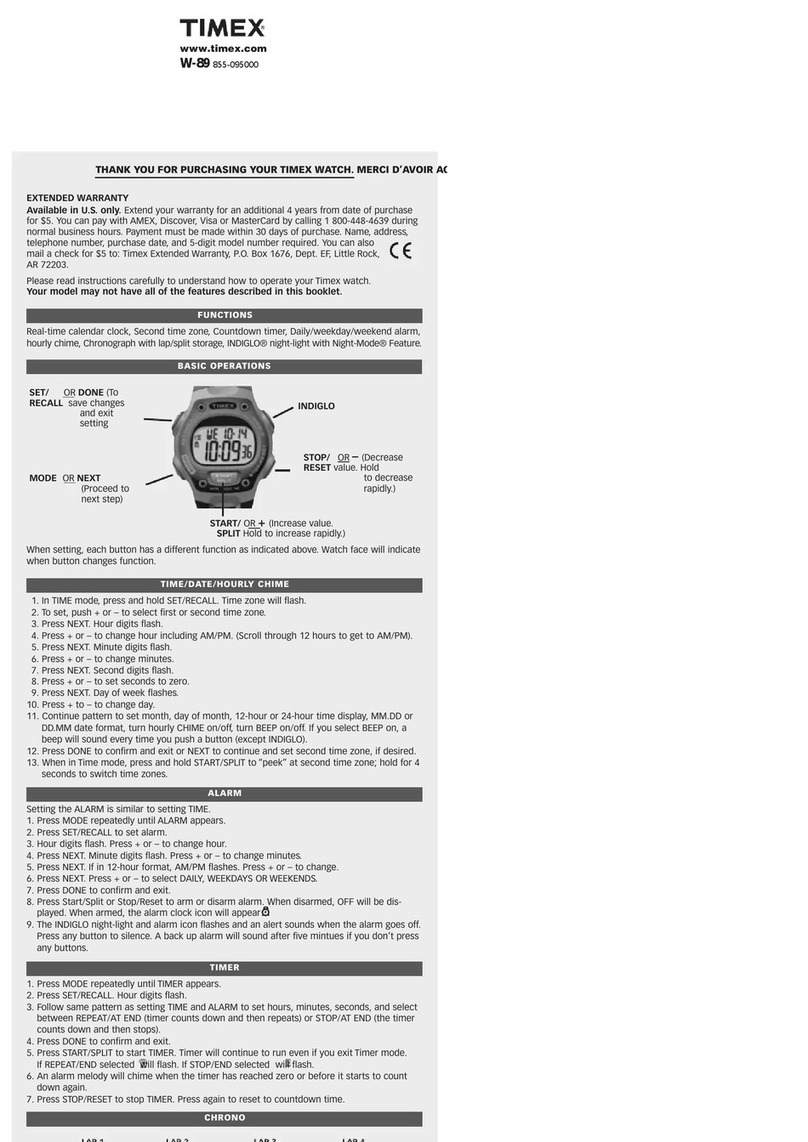 Timex ironman T5K523 User manual