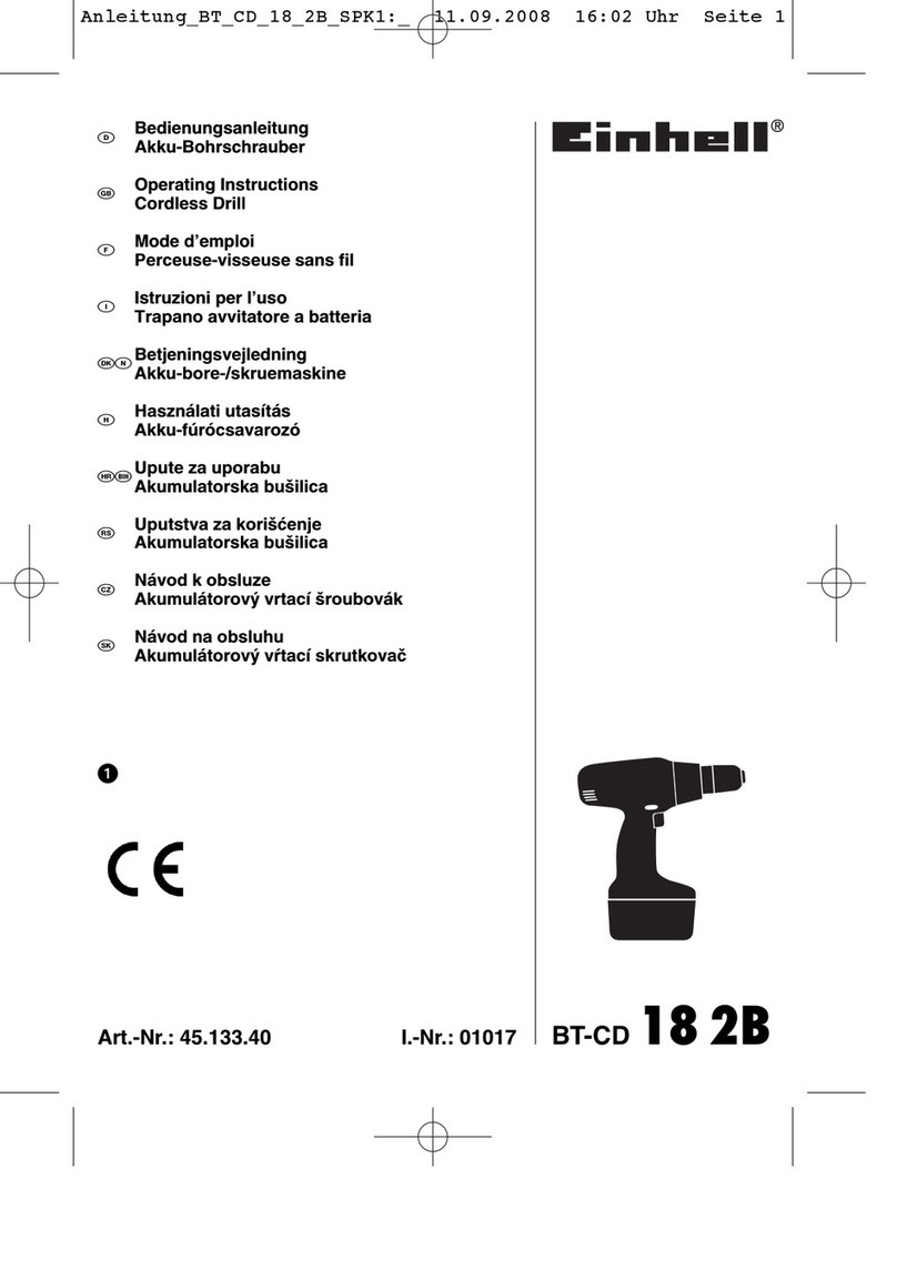 EINHELL BT-CD 18 2B User manual