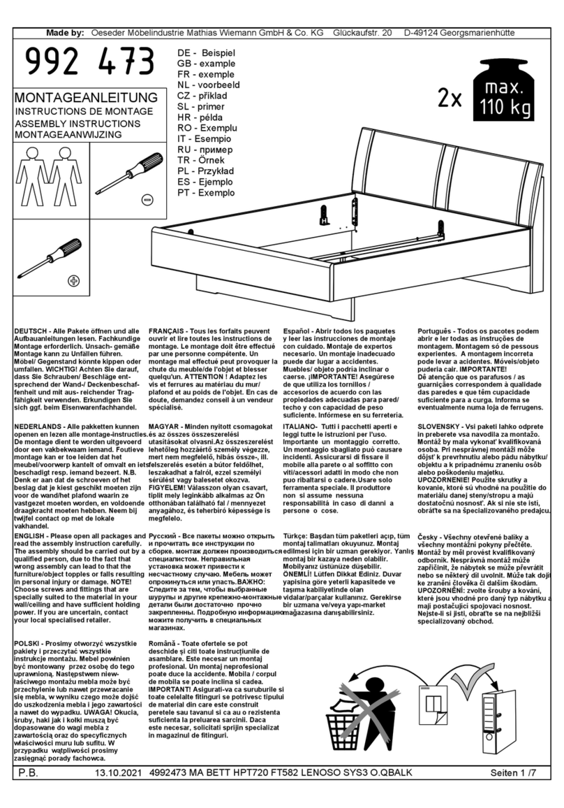 Oeseder Möbelindustrie 992 473 Assembly instructions Oeseder Möbelindustrie 992 473 Assembly instructions