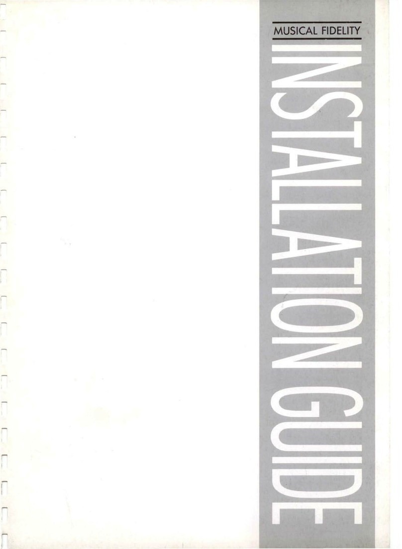 Musical Fidelity F2 Instructions for use