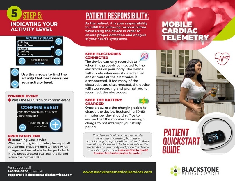 Black Stone MOBILE CARDIAC TELEMETRY PATIENT QUICK START GUIDE