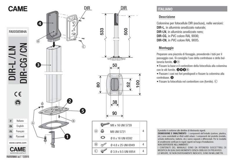 CAME DIR-L User manual