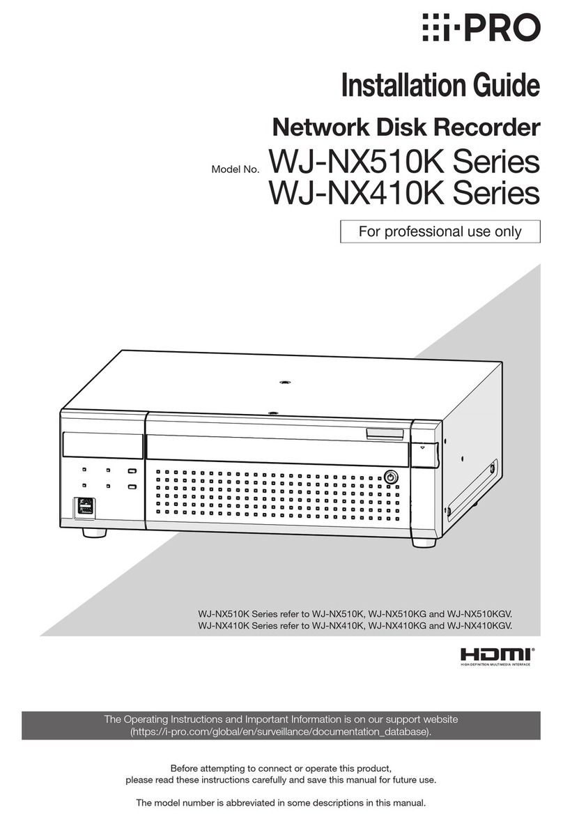 i-PRO WJ-NX510K Series installation guide