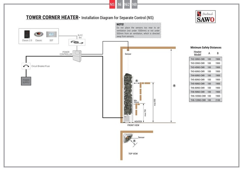 Sawo TH2-30NS-CNR Installation diagram
