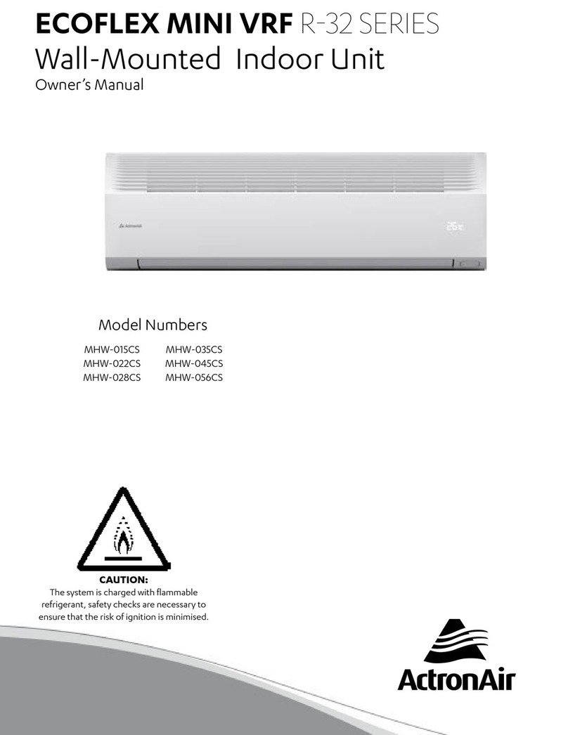 ActronAir ECOFLEX MINI VRF R-32 Series User manual