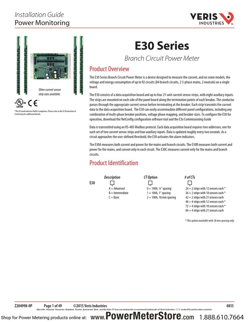Veris E30 series User manual Veris E30 series User manual