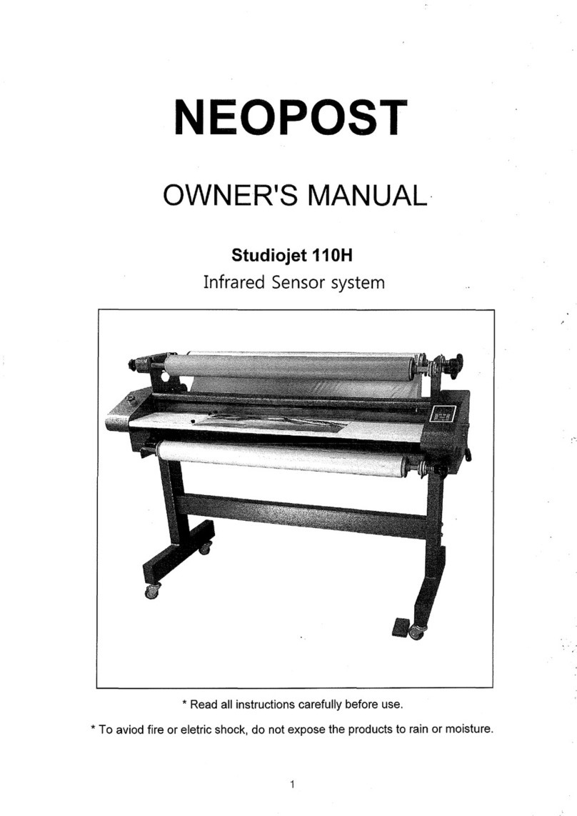 Neopost Studiojet 110H owner's manual