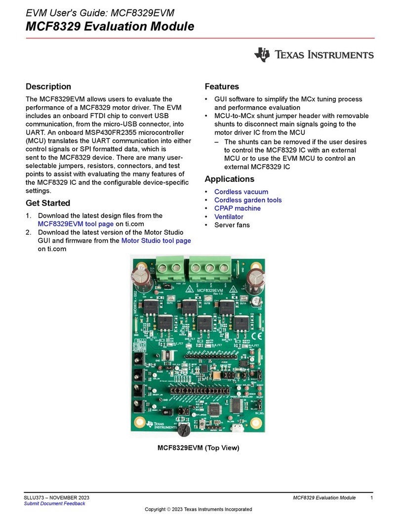 Texas Instruments MCF8329EVM User manual