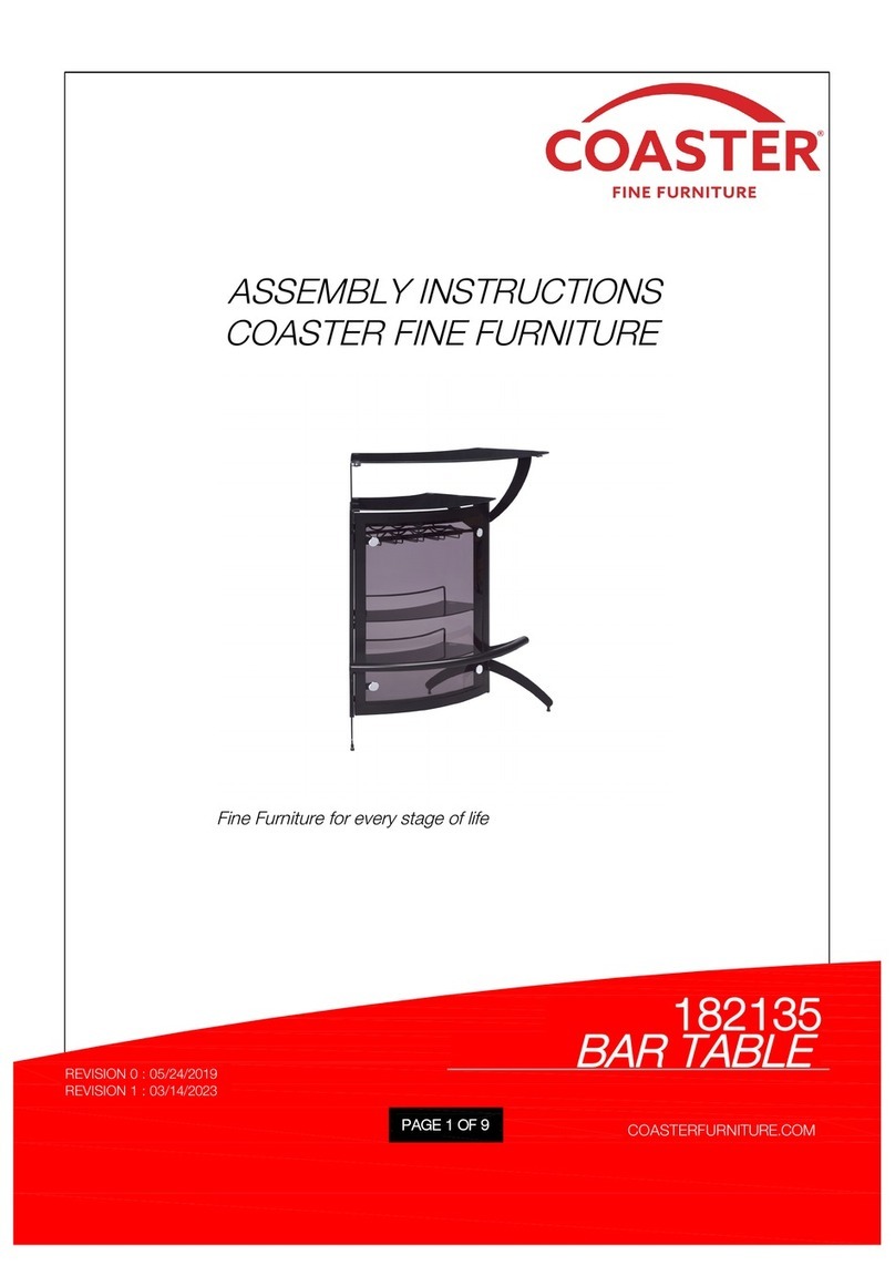 Coaster 182135 Assembly instructions Coaster 182135 Assembly instructions