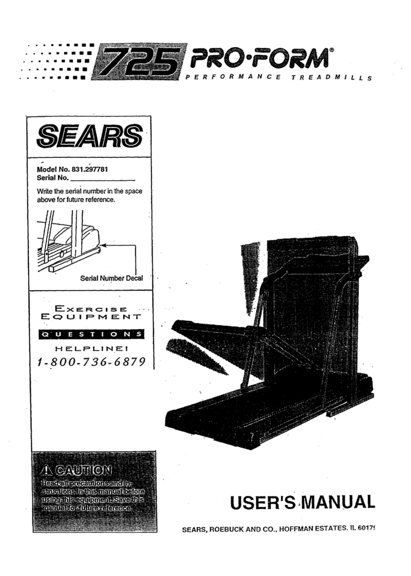 Sears PRO-FORM 725 user manual