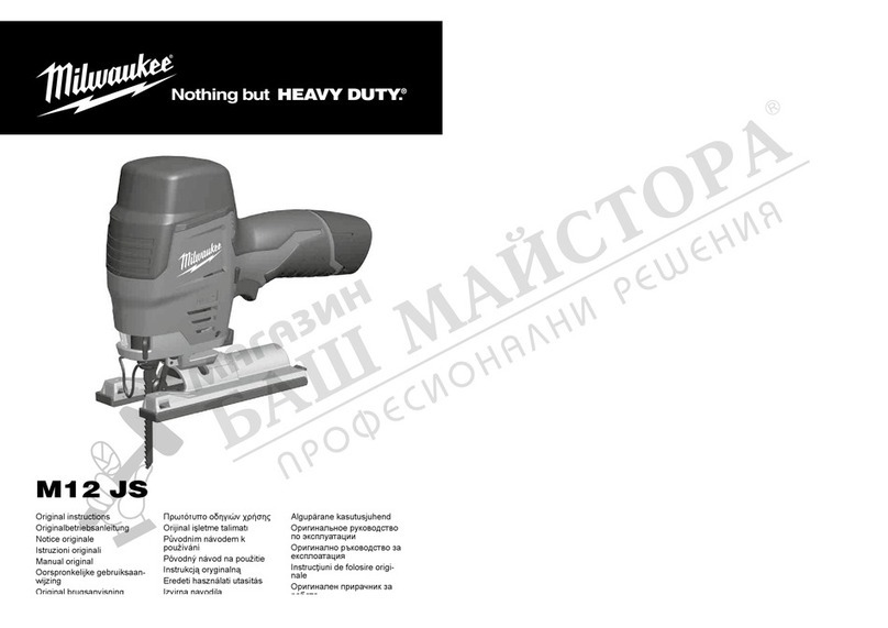 Milwaukee M12 JS Original instructions