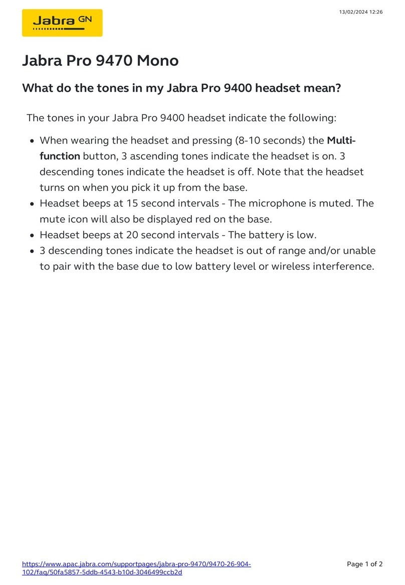 Jabra Pro 9470 Mono How do