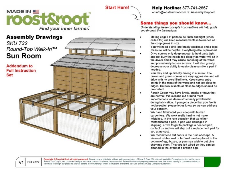 roost&root Round-Top Walk-In Sun Room Assembly Drawings roost&root Round-Top Walk-In Sun Room Assembly Drawings