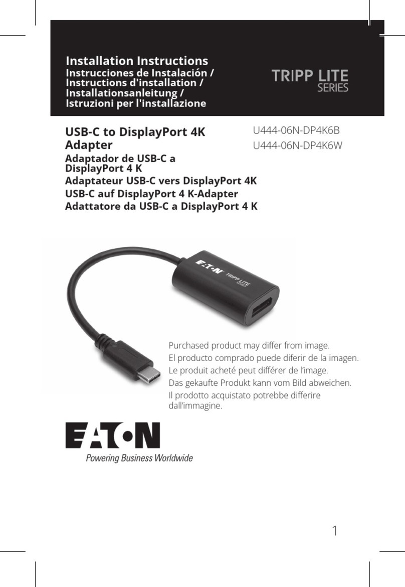 Eaton TRIPP LITE U444-06N-DP4K6B User manual