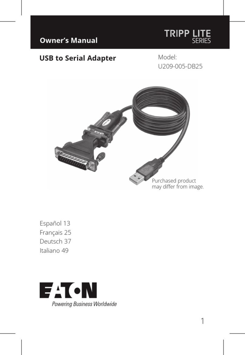 Eaton TRIPP LITE U209-005-DB25 owner's manual