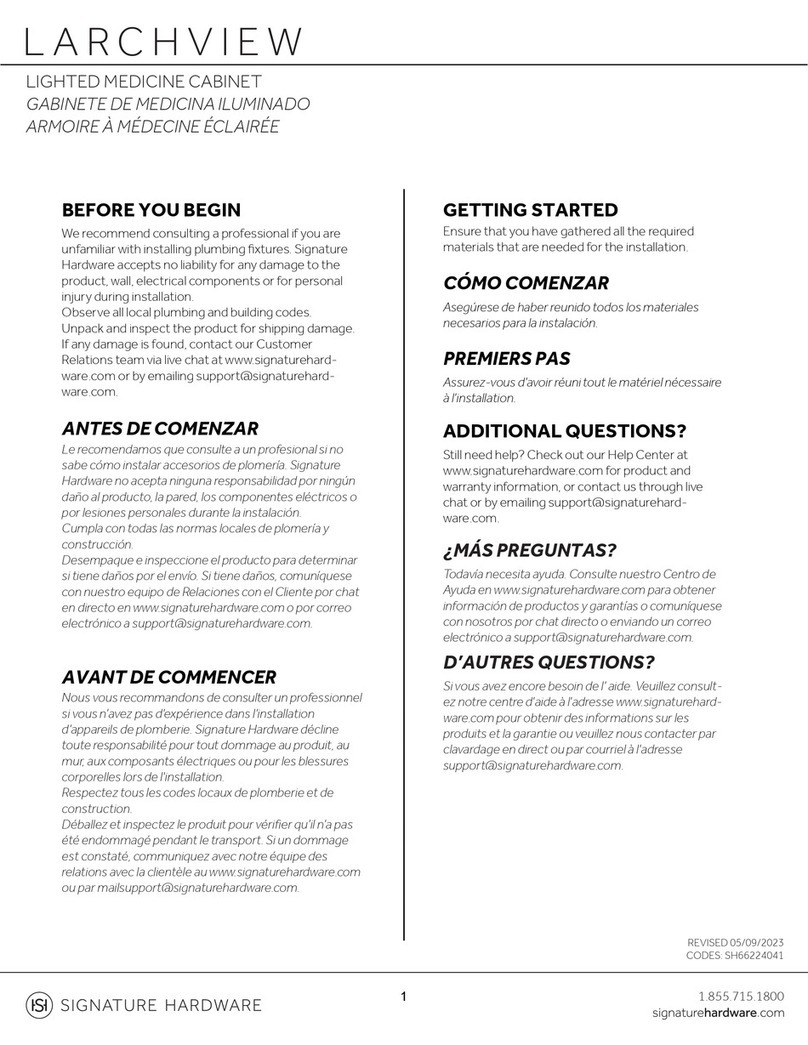 Signature Hardware LARCHVIEW manual Signature Hardware LARCHVIEW manual