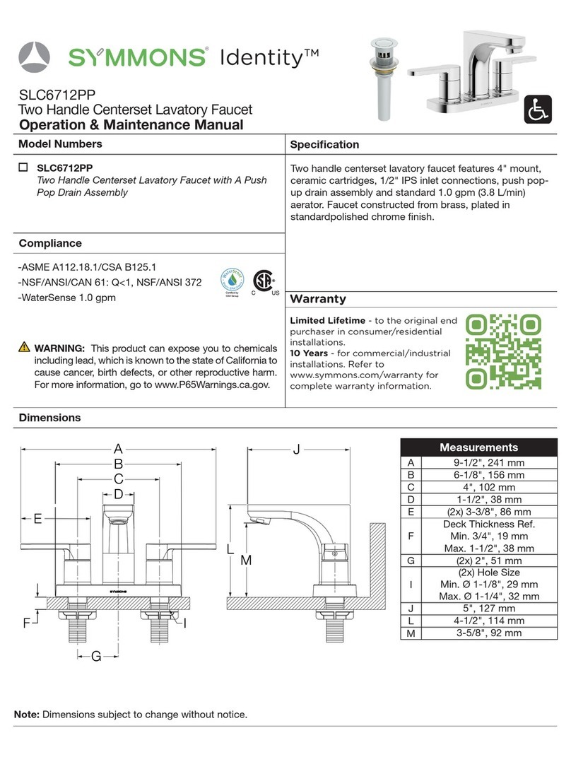 Symmons Identity SLC6712PP Manual