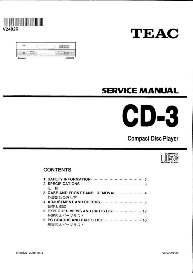 Teac CD-3 User manual