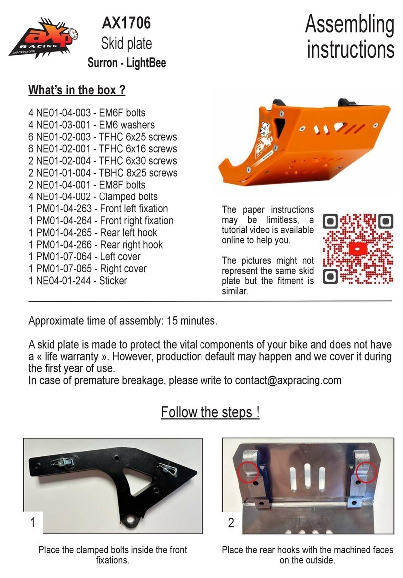 aXp RACING AX1706 Installation guide