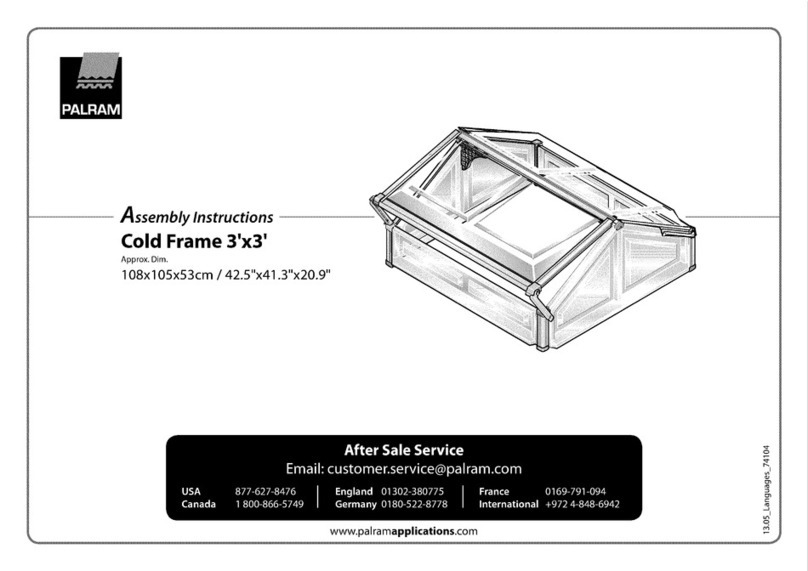 Palram Cold Frame 3'x3' Assembly instructions
