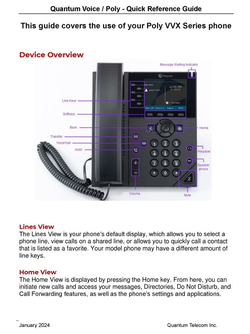 Polycom Poly VVX Series Quick reference guide