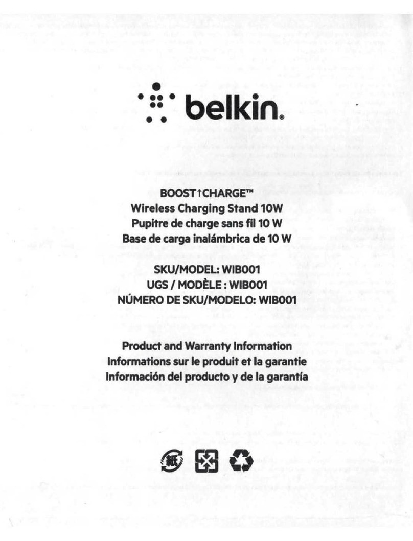 Belkin BOOST CHARGE WIB001 Product and Warranty Information