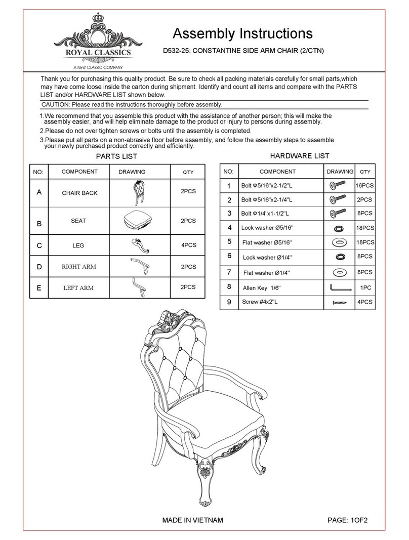 New Classic Furniture ROYAL CLASSICS CONSTANTINE D532-25 Assembly instructions New Classic Furniture ROYAL CLASSICS CONSTANTINE D532-25 Assembly instructions