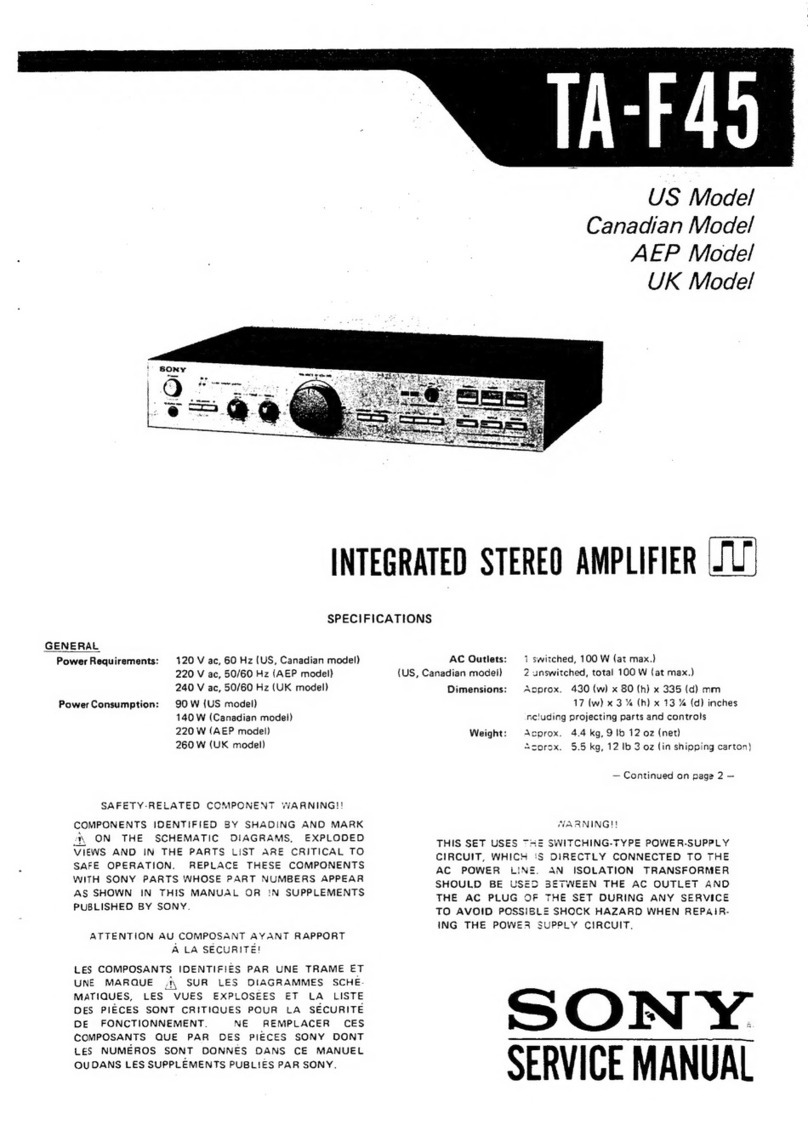 Sony TA-F45 Service manual