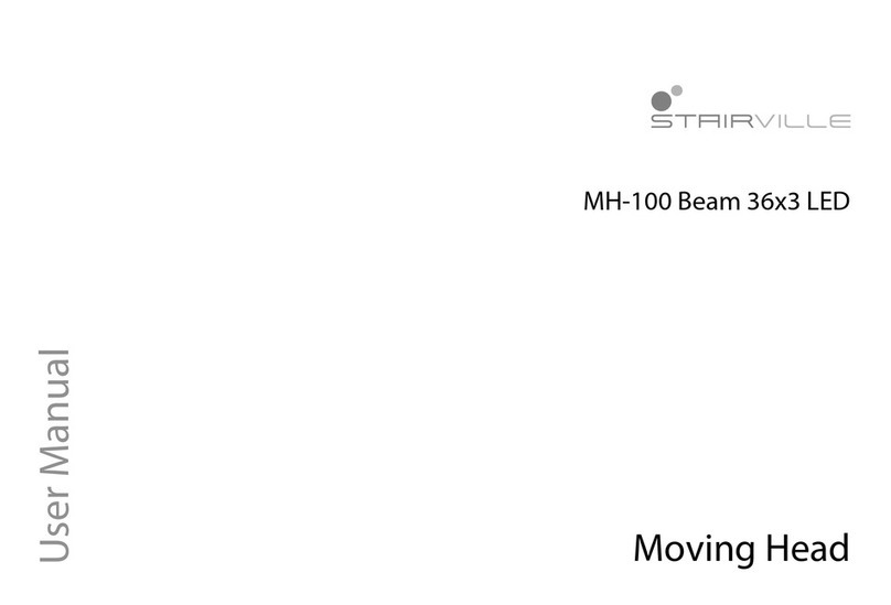 thomann STAIRVILLE MH-100 Beam 36x3 LED User manual