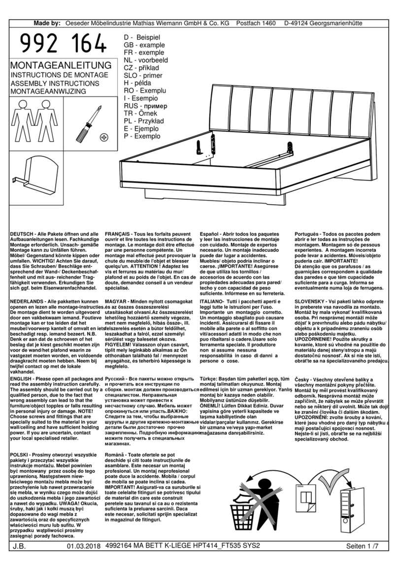 Oeseder Möbelindustrie 992 164 Assembly instructions Oeseder Möbelindustrie 992 164 Assembly instructions