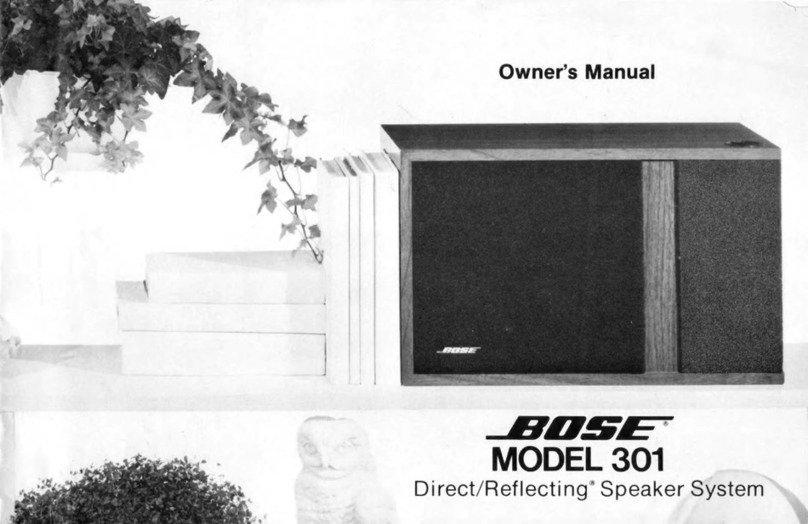 Bose 301 Sonata owner's manual