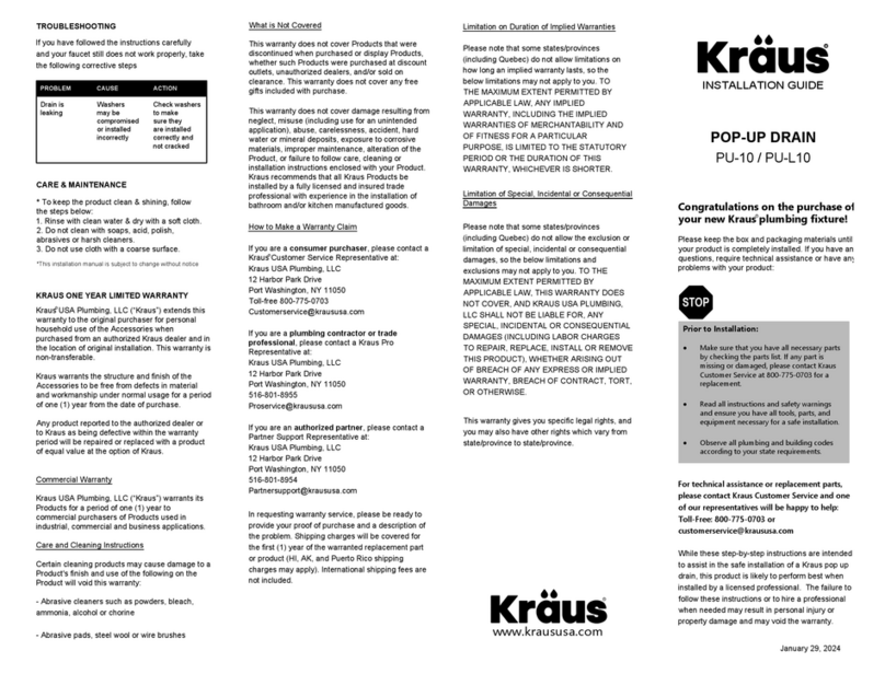 Kraus PU-10 User manual