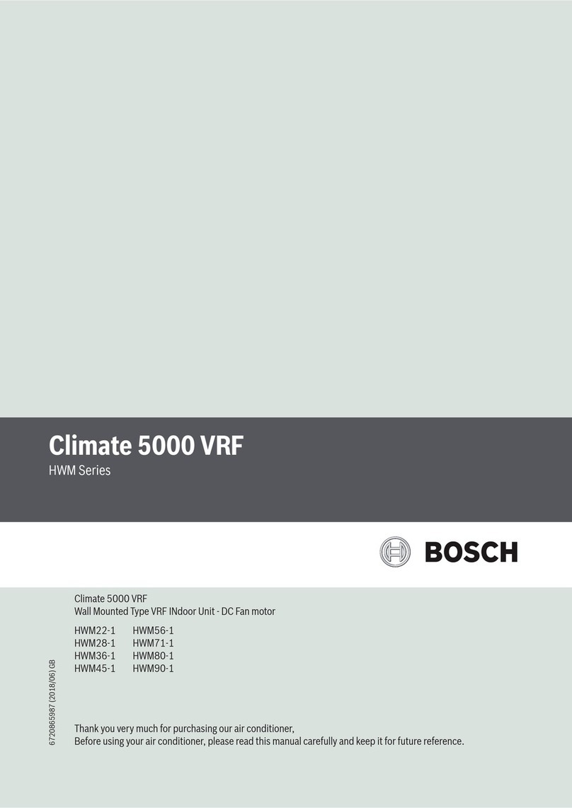 Bosch CLIMATE 5000 VRF RDCI Series User manual